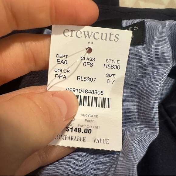 J crew boys Thompson suit jacket flex chino bunion blue - Picture 3 of 3